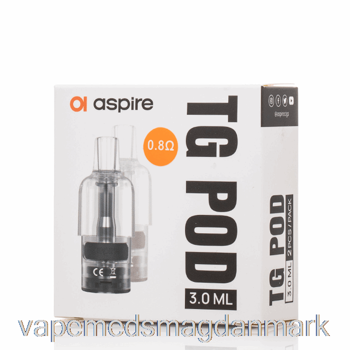 Vape Med Smag Aspire Tg Replacement Pods 0,8ohm Tg Pods